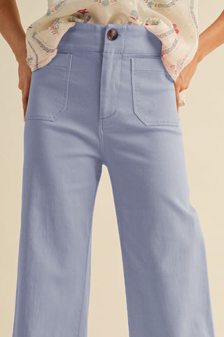 Patch Pocket Cropped Pants