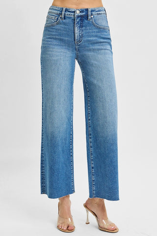 Risen Shirley Cropped Wide Leg Jeans
