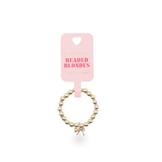 Beaded Blondes Bow Charm RIng