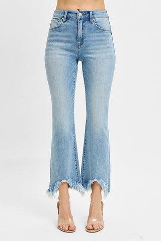 Risen Betty Bootcut Frayed Hem Jeans