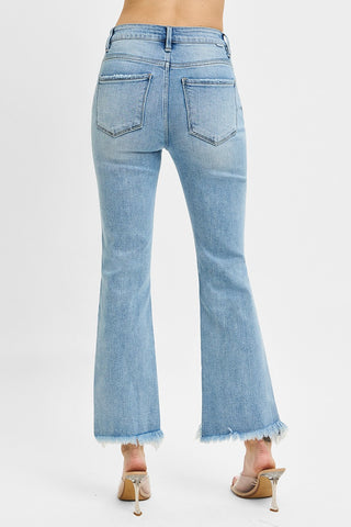 Risen Betty Bootcut Frayed Hem Jeans