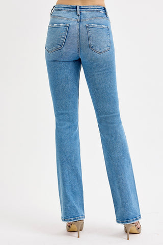Risen Tummy Control High Rise Straight Jeans Medium