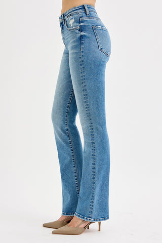 Risen Tummy Control High Rise Straight Jeans Medium