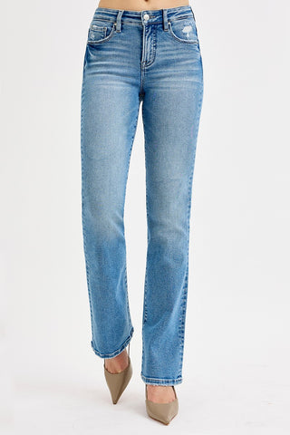 Risen Tummy Control High Rise Straight Jeans Medium