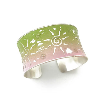 Coastal Silver Patina Cuff Bracelets