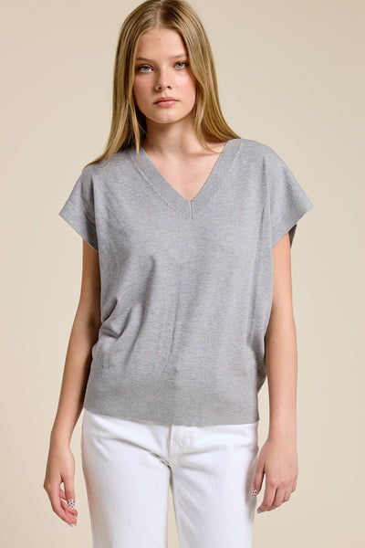 Luxe V-Neck Sweater Tee