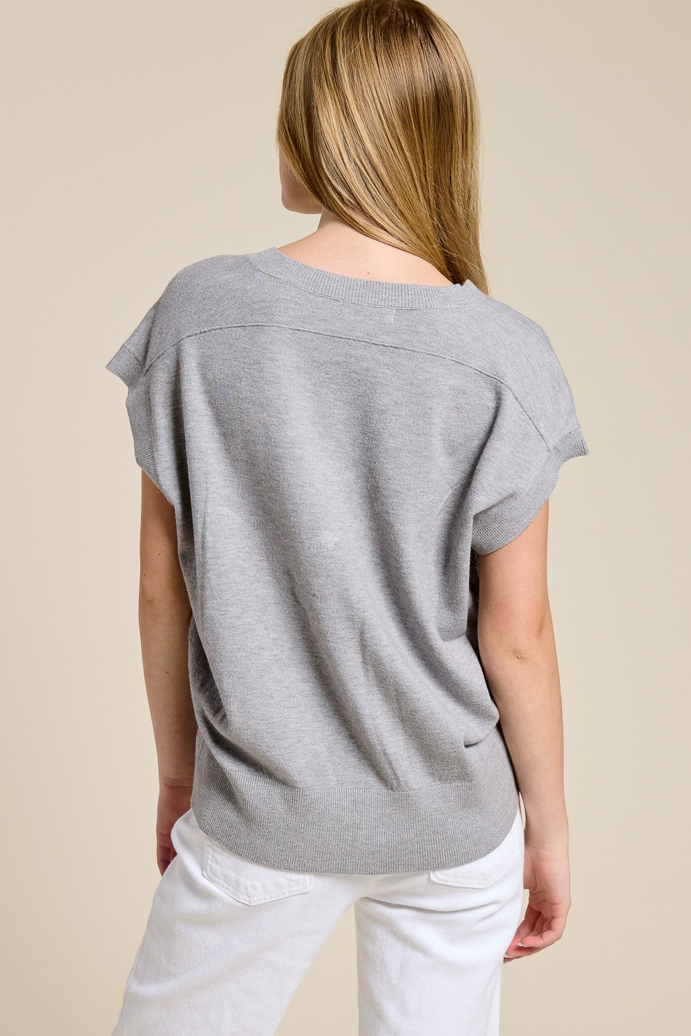 Luxe V-Neck Sweater Tee