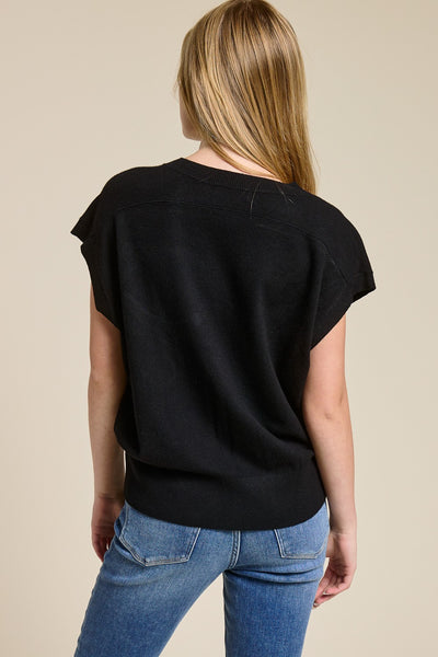 Luxe V-Neck Sweater Tee