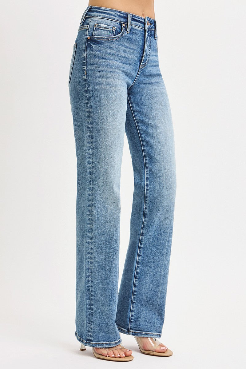 Risen Tummy Control High Rise Straight Jeans
