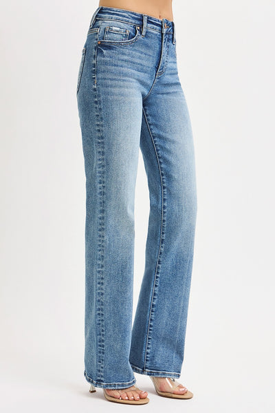 Risen Tummy Control High Rise Straight Jeans