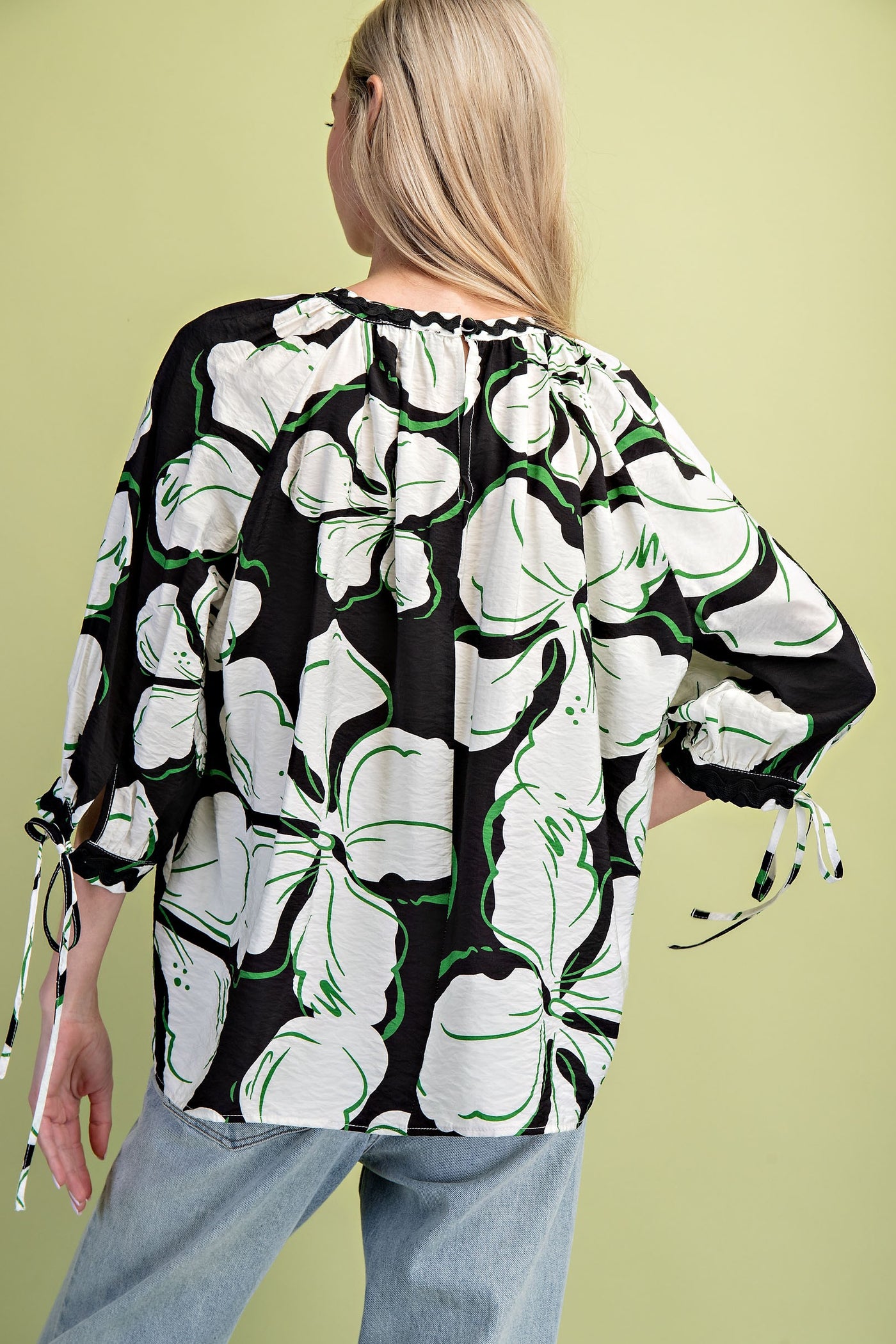 Bold Floral Print Blouse