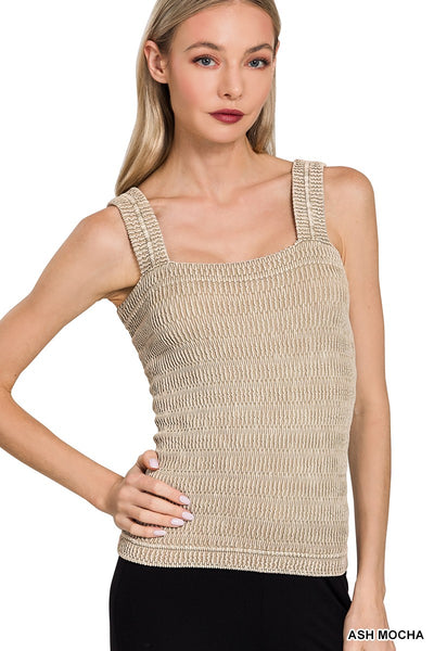 Seamless Winkle Stone Washed Tank