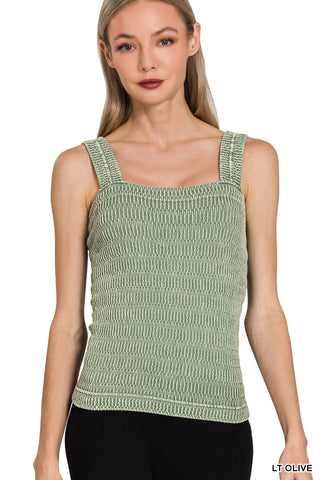 Seamless Winkle Stone Washed Tank