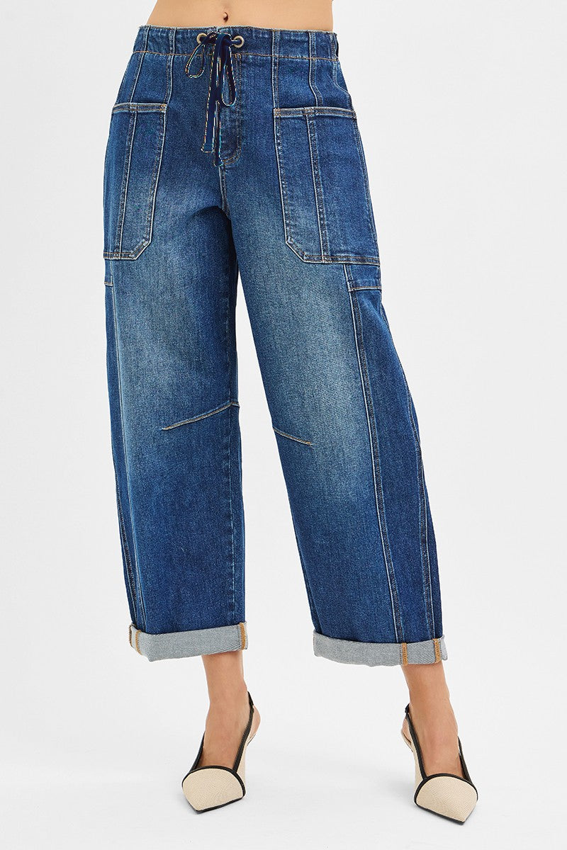 Risen Wide Cargo Barrel Jeans