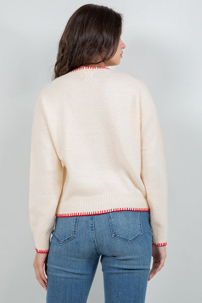 Lobster Stitch Detail Sweater