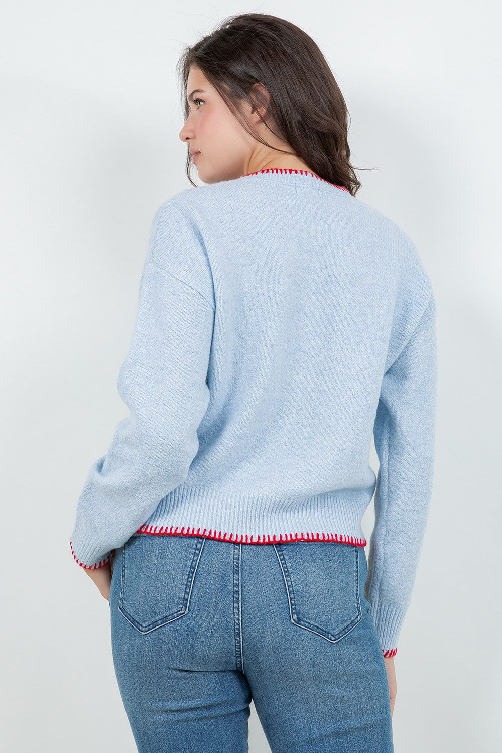 Lobster Stitch Detail Sweater