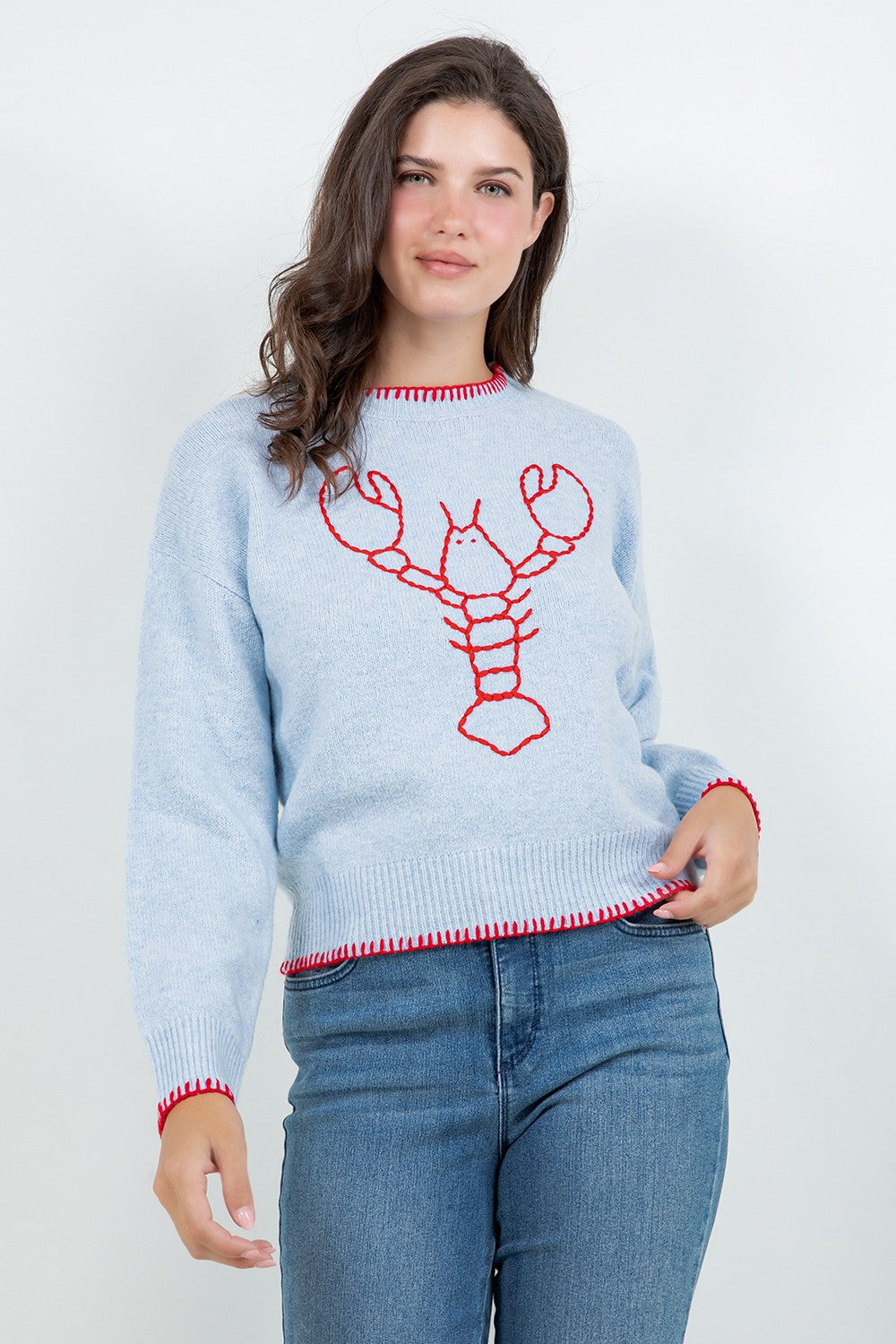Lobster Stitch Detail Sweater