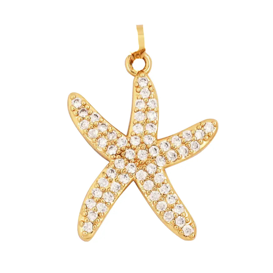 CZ Starfish Charm