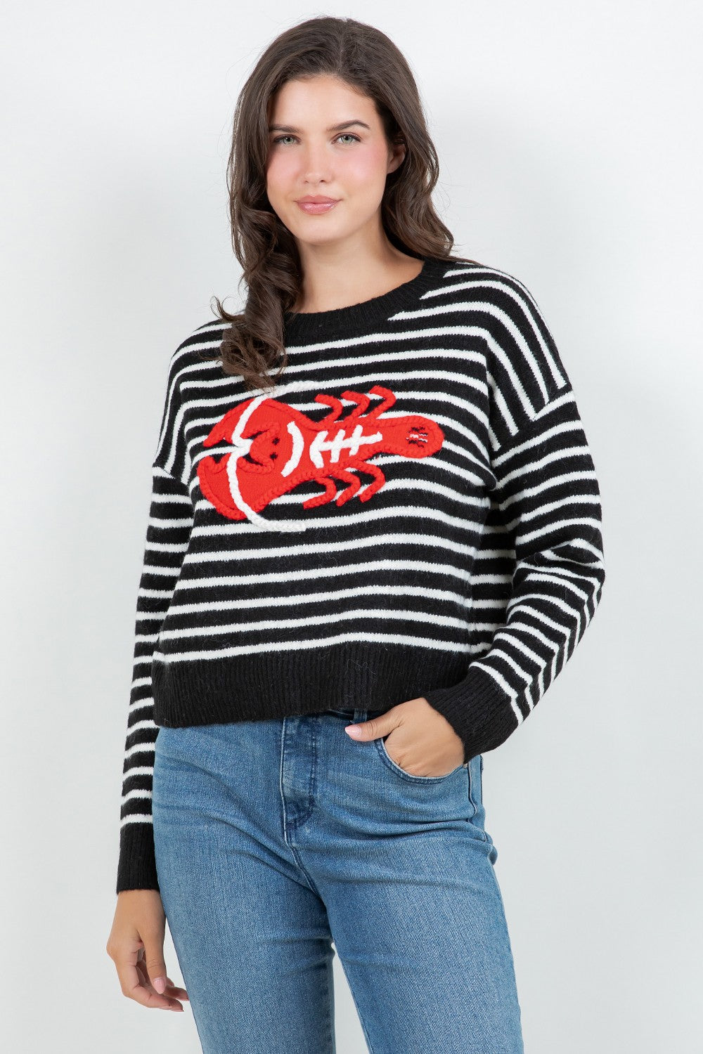 Lobster Striped Sweater