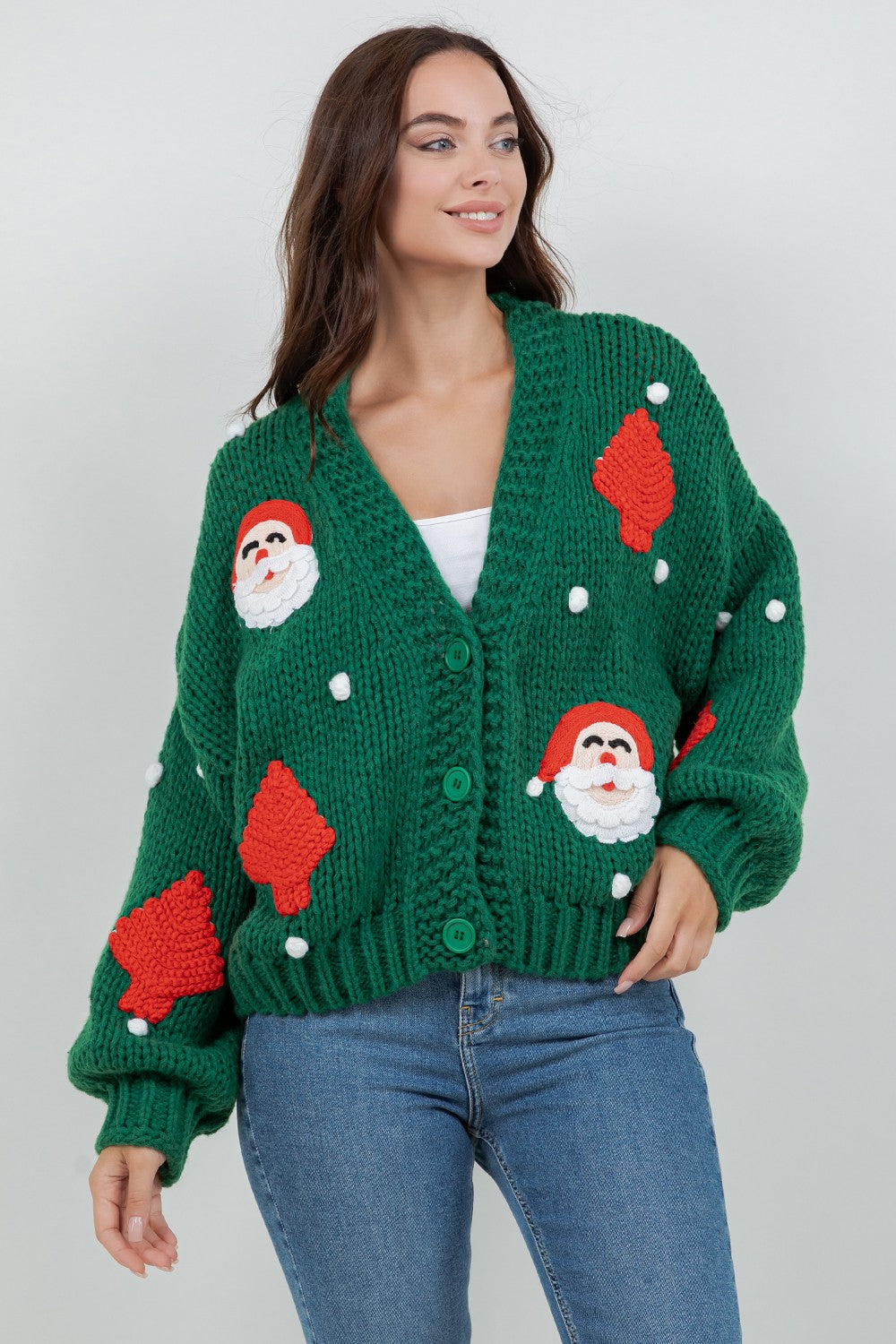 Christmas Chunky Knitted Cardigan