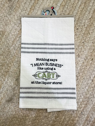Liquor Store Cart Tea Towel