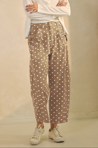 High Rise Polka Printed Pants