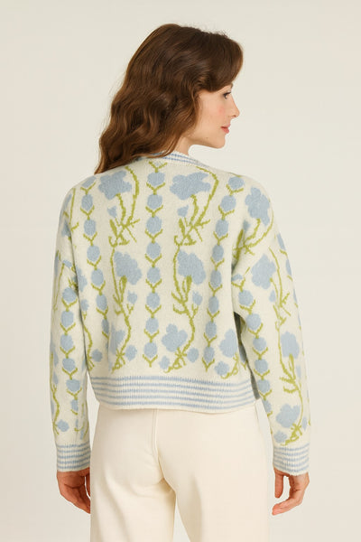 Trailing Vine Button Up Sweater