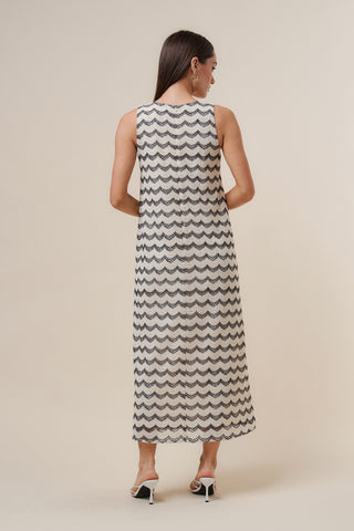 Asymmetric Starfish Midi Dress