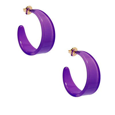 Zenzii Chunky Resin Hoop Earring