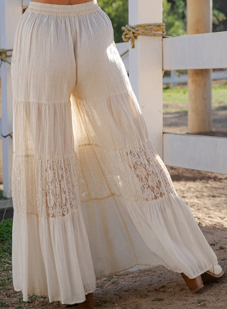 Lovely Moment Patchwork Wide Leg Pants