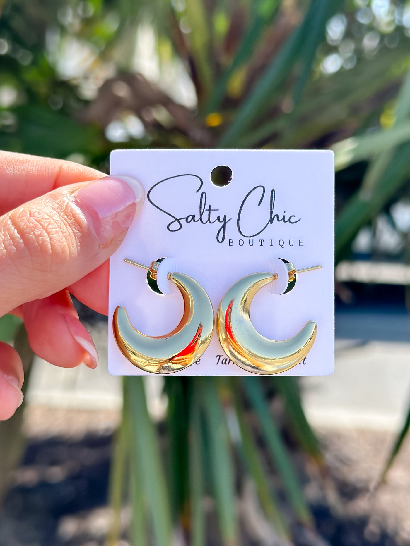 Mabel Crescent Hoop Earring