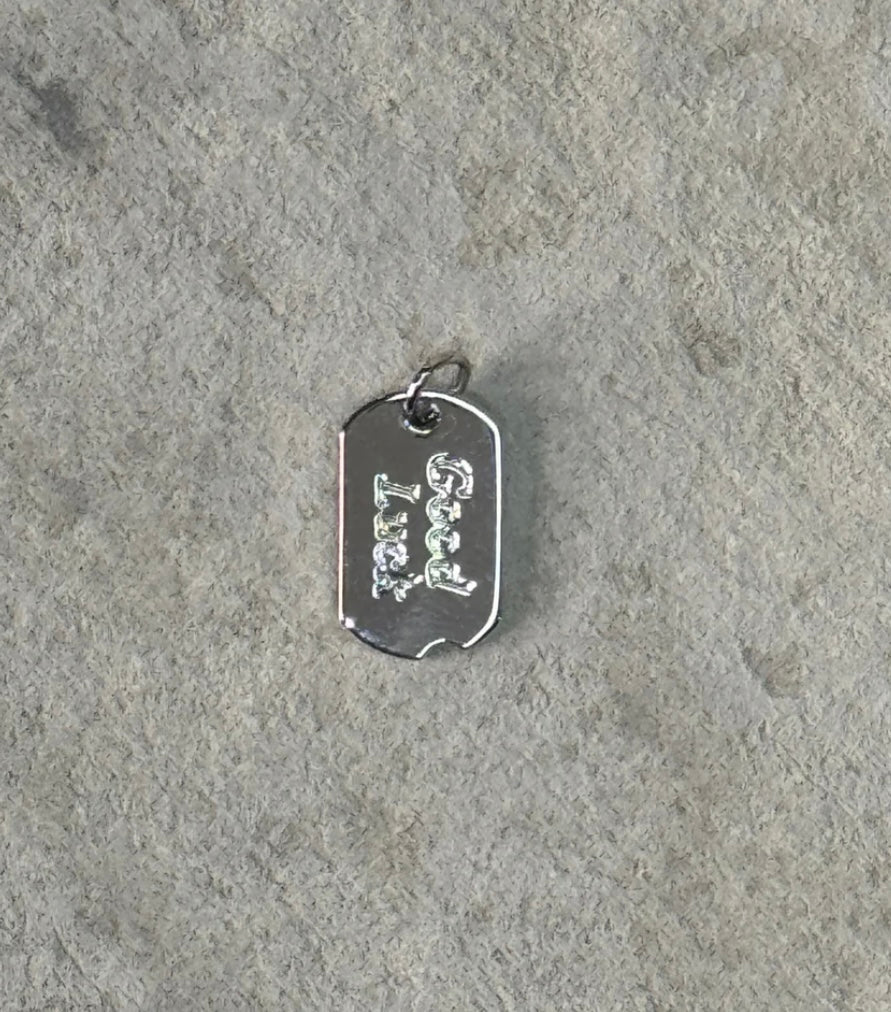 “Good Luck” Dog Tag Charm