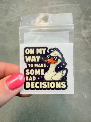 On My Way Cell Phone Sticker