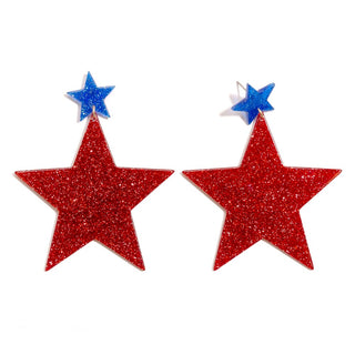 Americana Linked Star Earrings