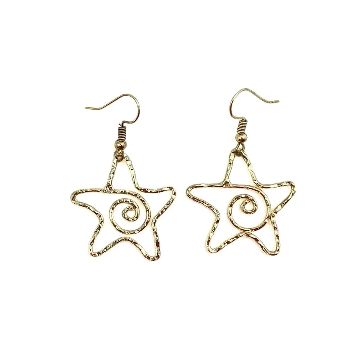 Gold Plated Earrings - Starfish