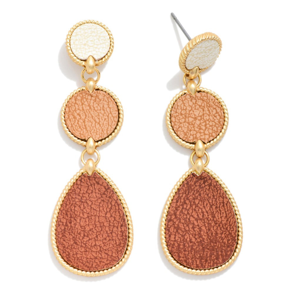 Linked Leather Earrings