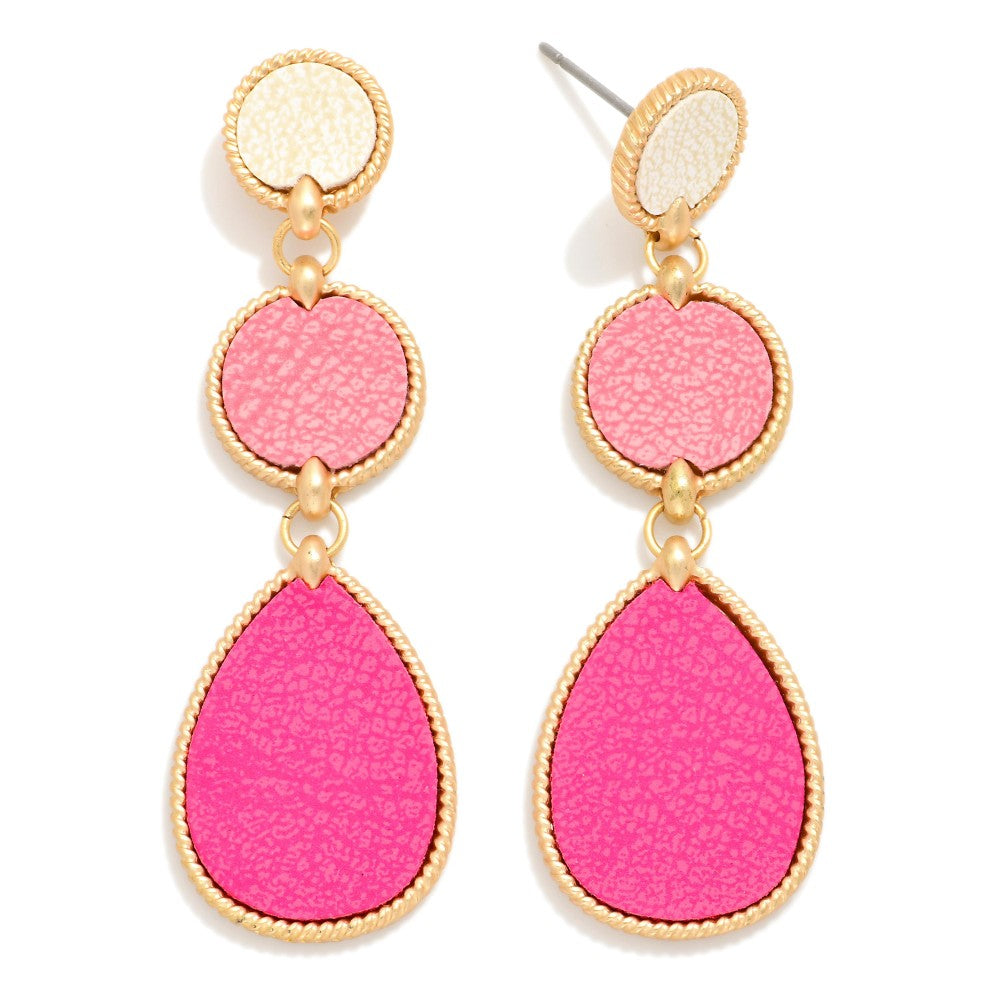 Linked Leather Earrings