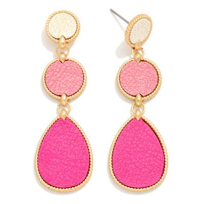 Linked Leather Earrings