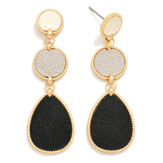 Linked Leather Earrings