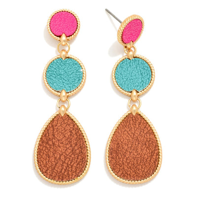Linked Leather Earrings