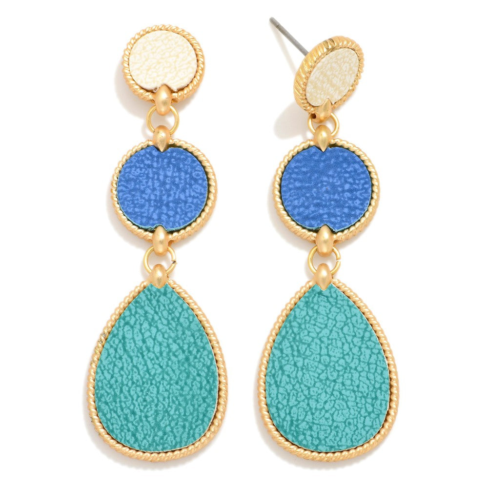 Linked Leather Earrings