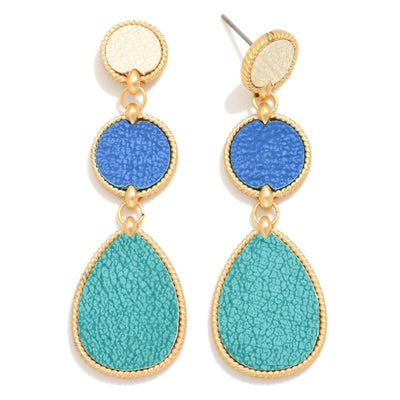 Linked Leather Earrings