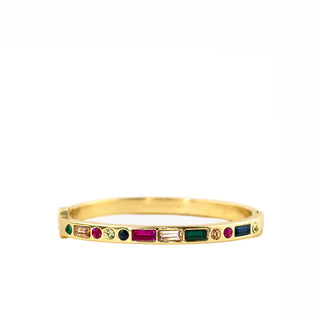 Lux Crystal Bezel & Baguette Bangle