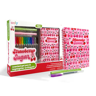Strawberry Sugar: Scented Gel Pen & Highlighter Writing Kit