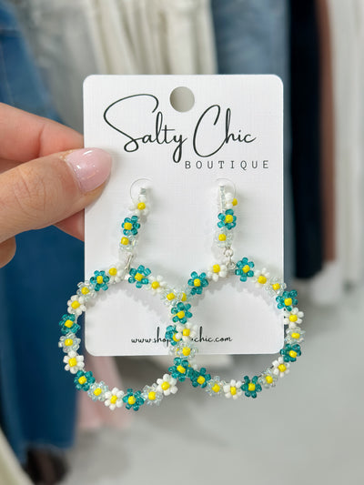 Simply Noelle Seed Bead Flower Earrings