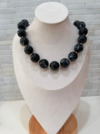 Dahlia Round Stone Necklace