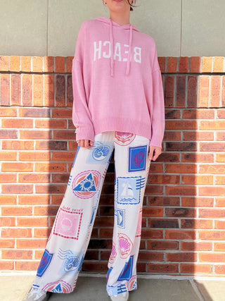 Sunset Postcard Crepe Pants