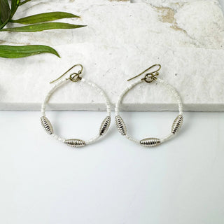 Seed Bead Hoop Earrings