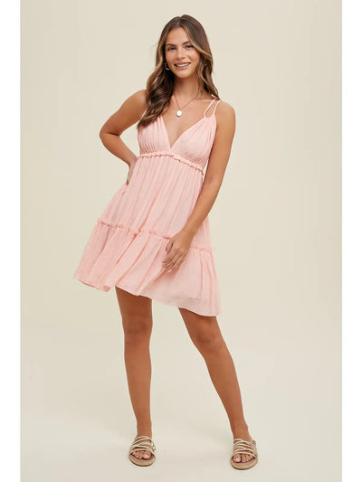 Dreamy Pink Tiered Dress