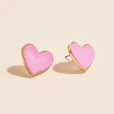 I Heart You Druzy Stud Earrings